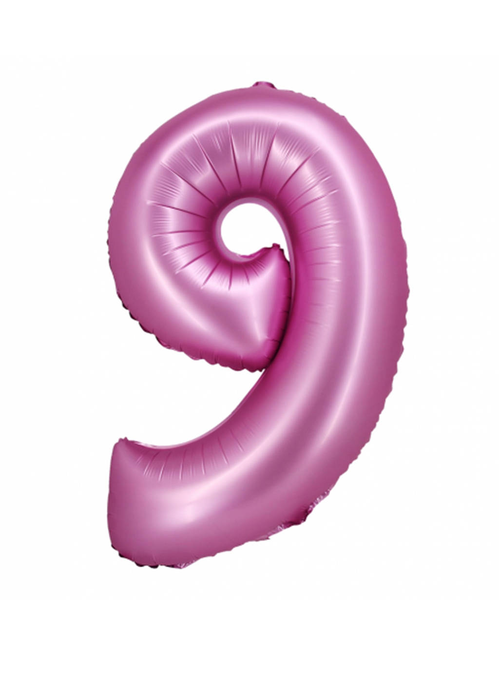 Satynowy różowy balon B&C cyfra "9" -76cm