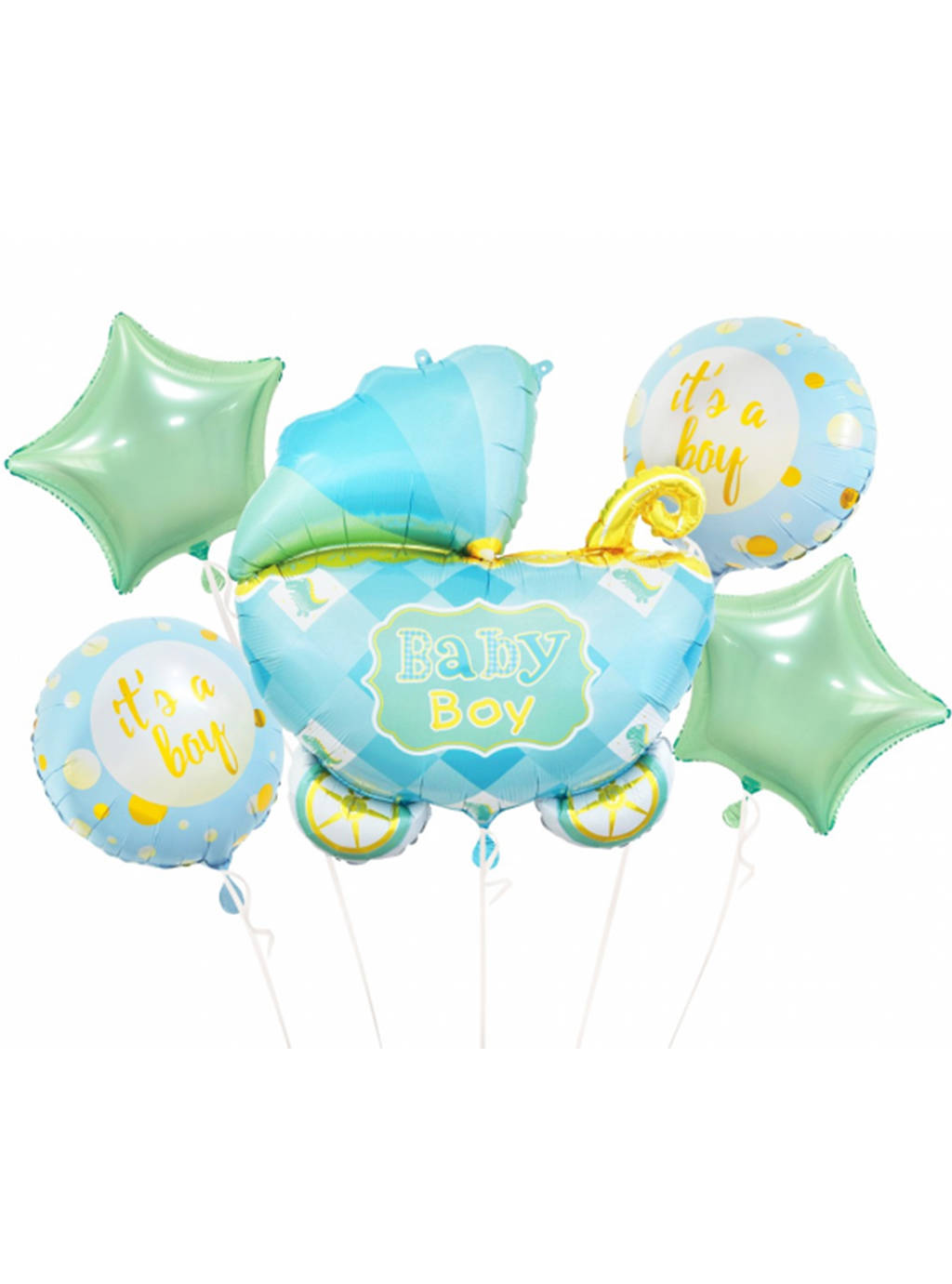 Zestaw Balonów Na Baby Shower Chłopca - niebieski