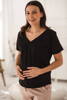 Bluzka ciążowa i do karmienia M-Shirt V-neck czarna