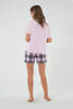 Kayo piżama damska krótki rękaw. krótkie spodnie różowy/druk