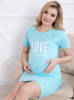 Koszula ciążowa LOVE MY BABY - miętowa