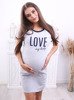 Koszula ciążowa LOVE MY BABY - szara