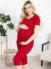 Piżama ciążowa Kaver II - bordowa
