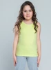 Tola koszulka dziewczęca szerokie ramiączko limonkowy