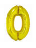 Złoty Balon Smart cyfra "0" -76cm